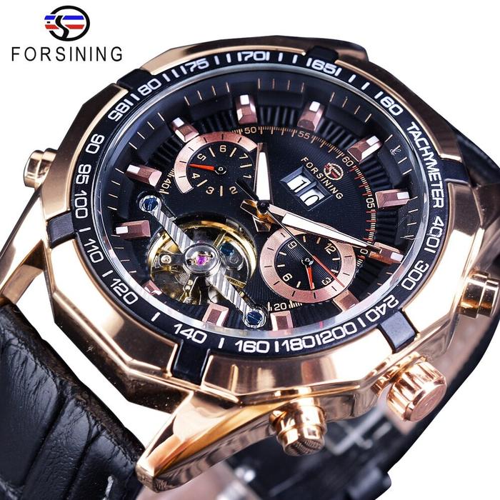Original Forsining Watch Tourbillon Fashion Sports Rose Gold Automatic