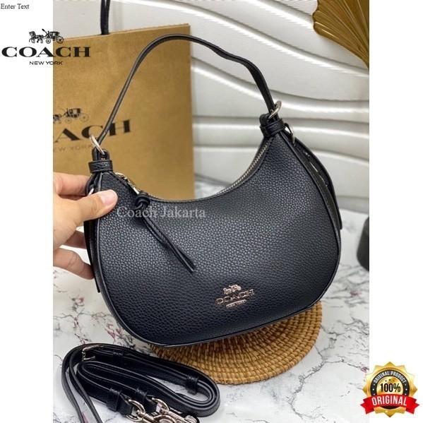 Tas Wanita Shoulder Bag Coach Kleo Hobo Signature Black