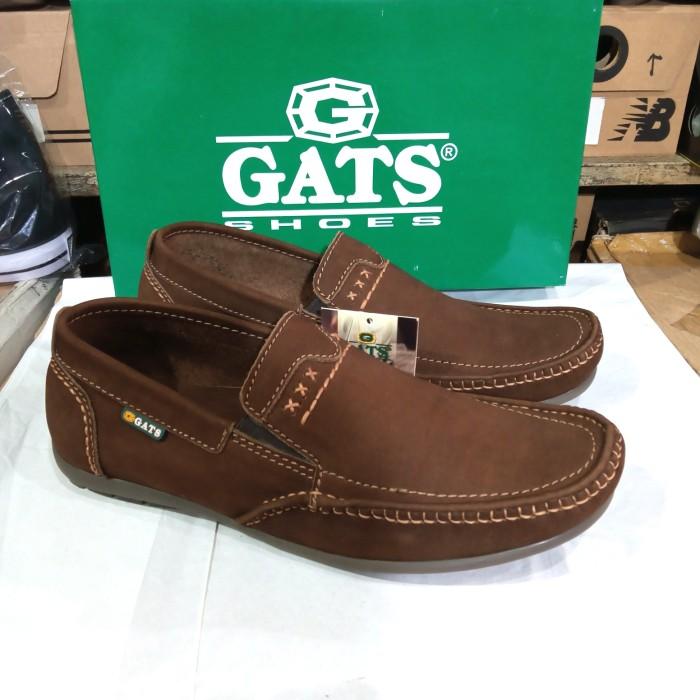sepatu Pria Slip-on Gats Model paling baru Original Brown HK-0002