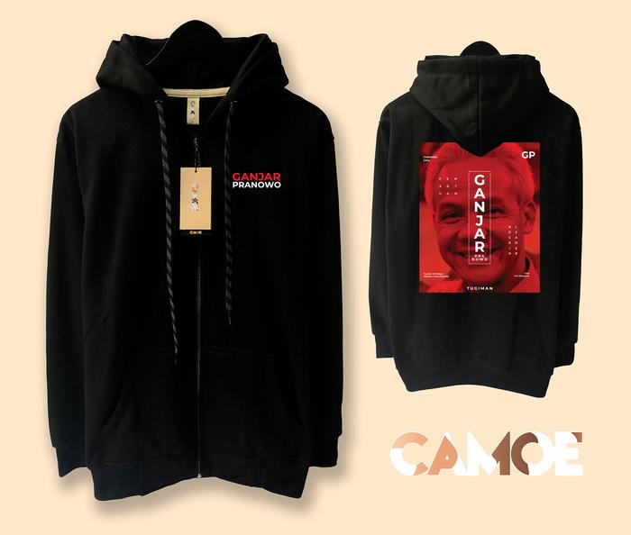 Jaket Hoodie Zipper Ganjar Pranowo Indonesia satu Kaesang