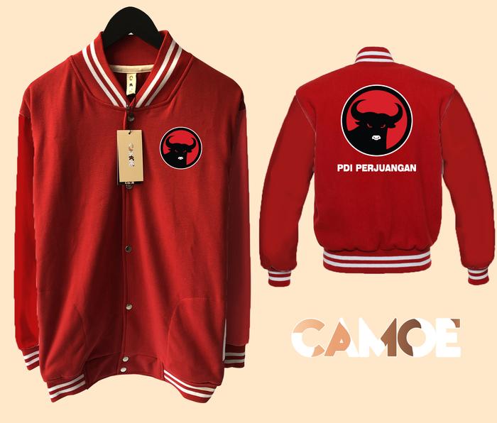 Jaket Baseball Varsity Partai PDIP PDI Perjuangan