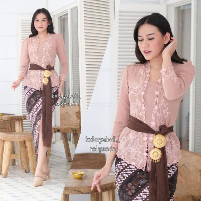 AMANDA SERIES SET KEBAYA KUTUBARU BORDIR TANGAN PANJANG KEBAYA ENCIM