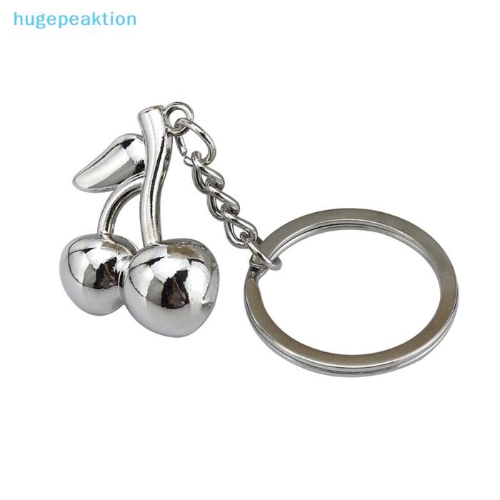 [hugepeaktionI] Fashion Logam Cherry Fruits Keychain Pasangan Pesona