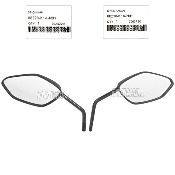 [Ready] 88210-K1A-N01 88220-K1A-N01 Kaca Spion Kanan Kiri Beat LED