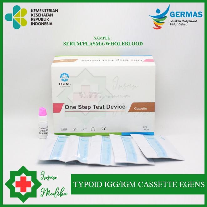 Dijual Typoid IgG IgM Salmonella Cassette Murah EGENS Isi 25 Murah
