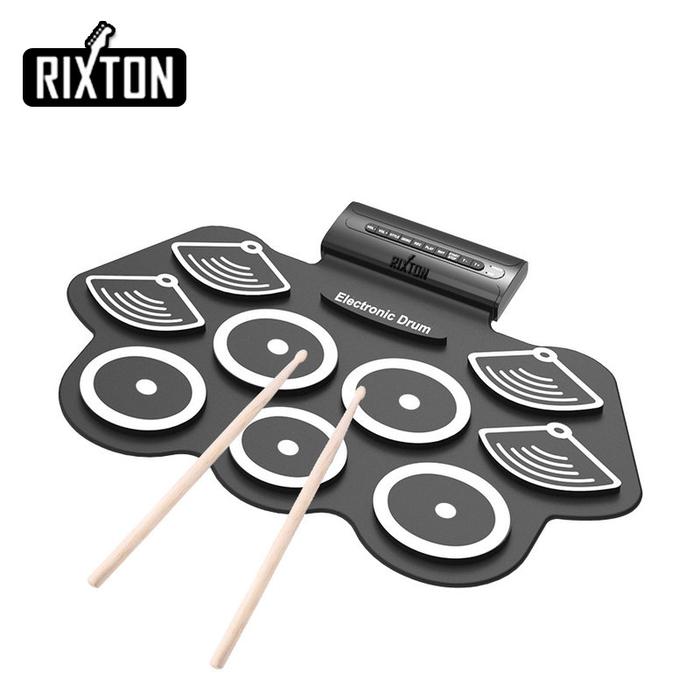 Rixton Drum Elektronik Portabel Roll Up Drum Kit Silicone Electric
