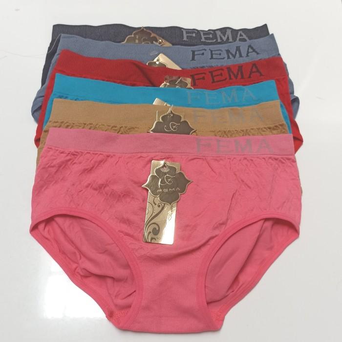 Celana Dalam Wanita Seamless Rajut Cd Munafie Genie Muat Jumbo Elastis