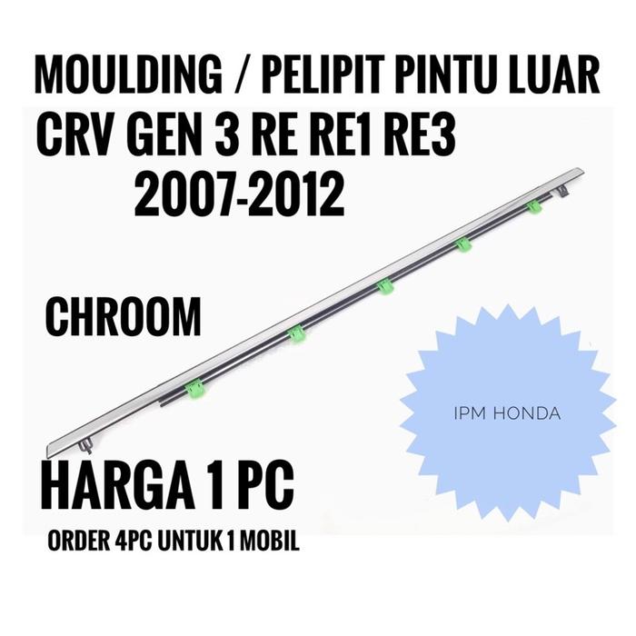 SWA Moulding Karet List Pelipit Kaca Pintu Luar Honda CRV GEN 3 RE