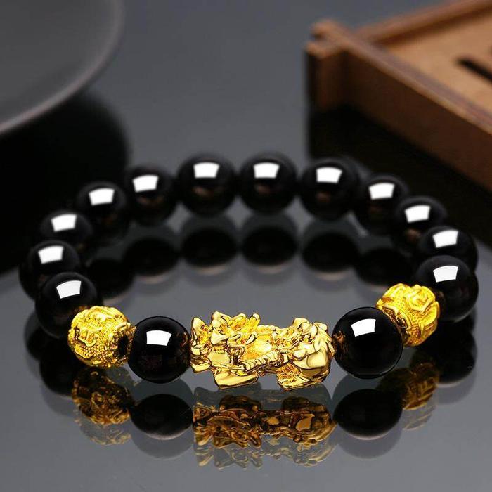 Gelang Batu Meteor Hitam Pria Dan Wanita, Gelang Batu Meteor Hitam