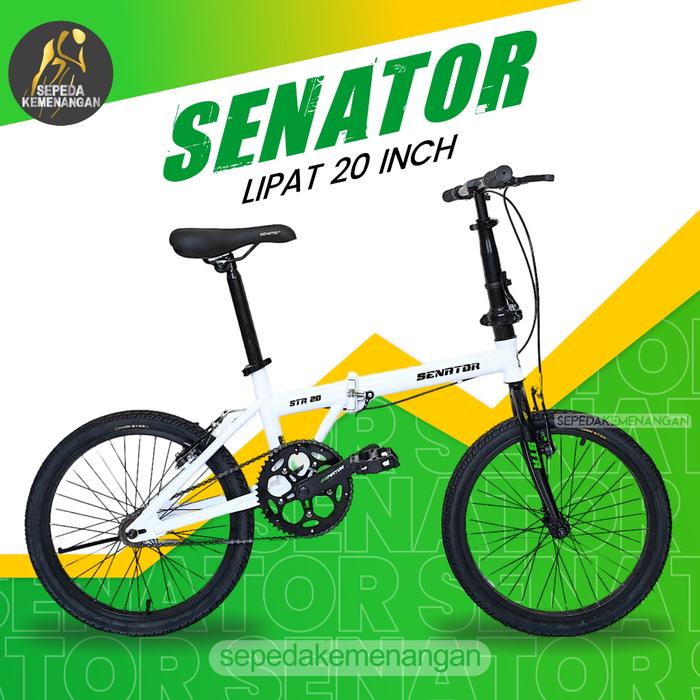SEPEDA LIPAT SENATOR UKURAN 20 INCH SINGLE SPEED / 7 SPEED