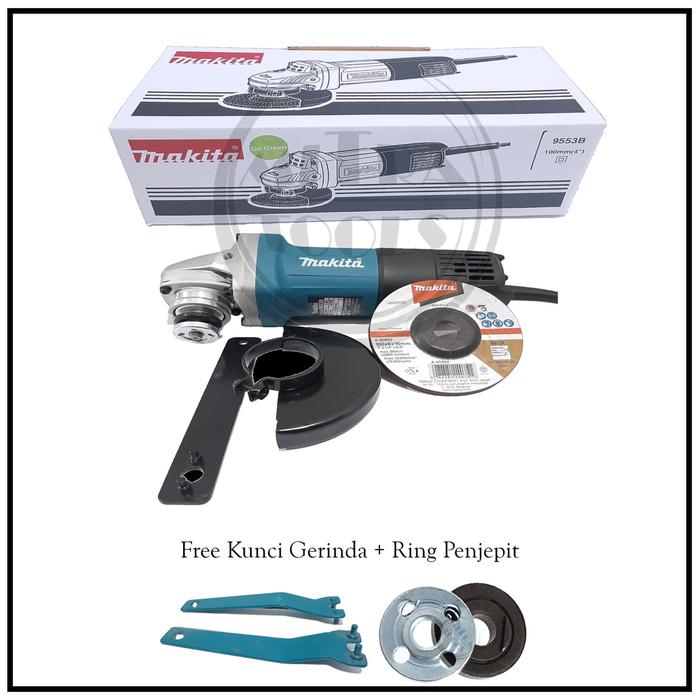 MAKITA 9553B Mesin Gerinda Tangan 4 Inch 9553 B FREE Kunci Gerinda +