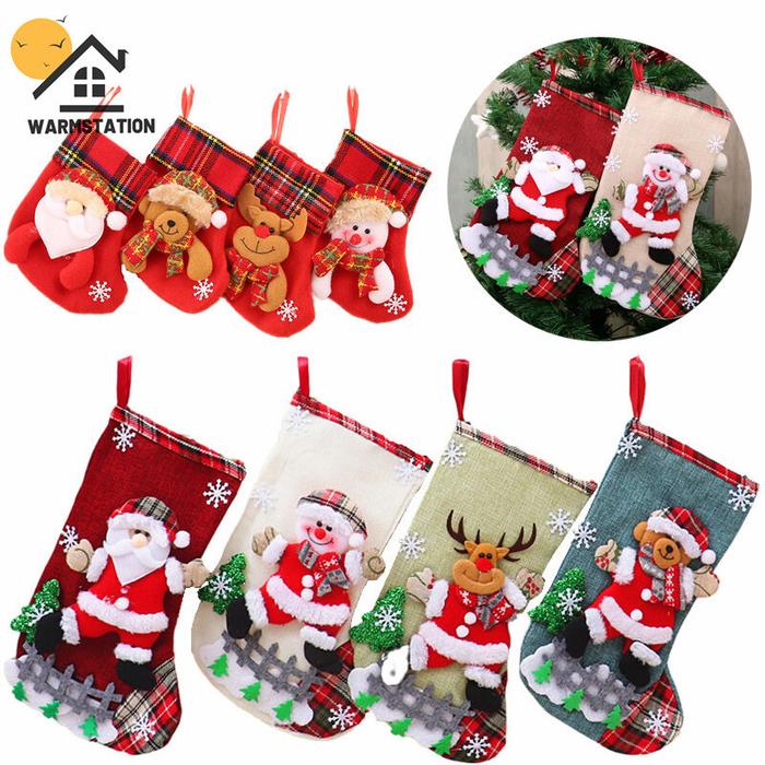 Kaus Kaki Kaos Kaki Natal Banyak Gaya Kaus Kaki Kain Beruang Rusa