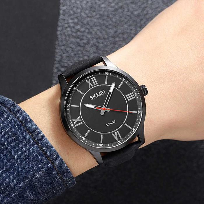 SKMEI Jam Tangan Pria Analog Watch Leather Strap Waterproof 30M - 2029
