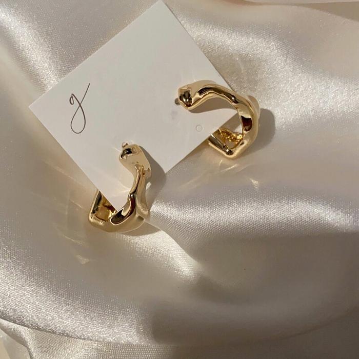 Anting-Anting Bulat Bulat, Anting-Anting Hoop Paduan Tembaga Bulat