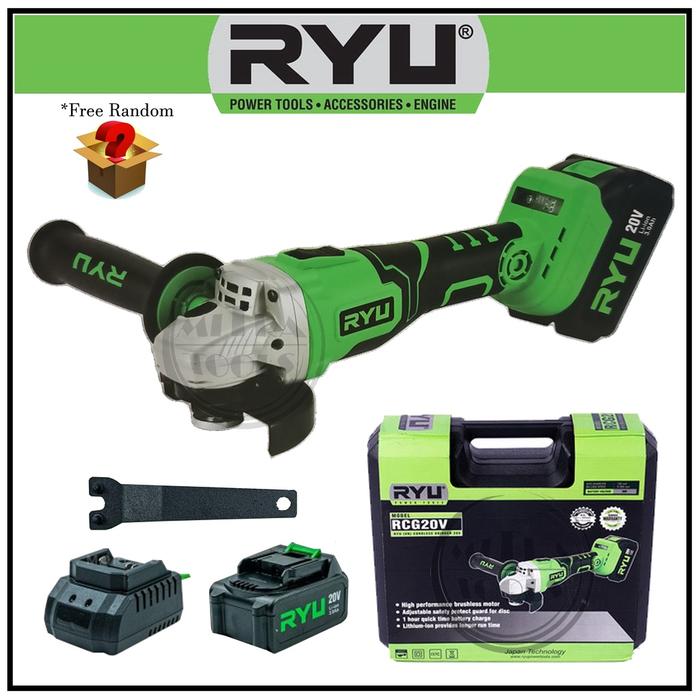 RYU RCG 20V Mesin Gerinda Baterai / Cordless Gurinda Brushless Rcg20V