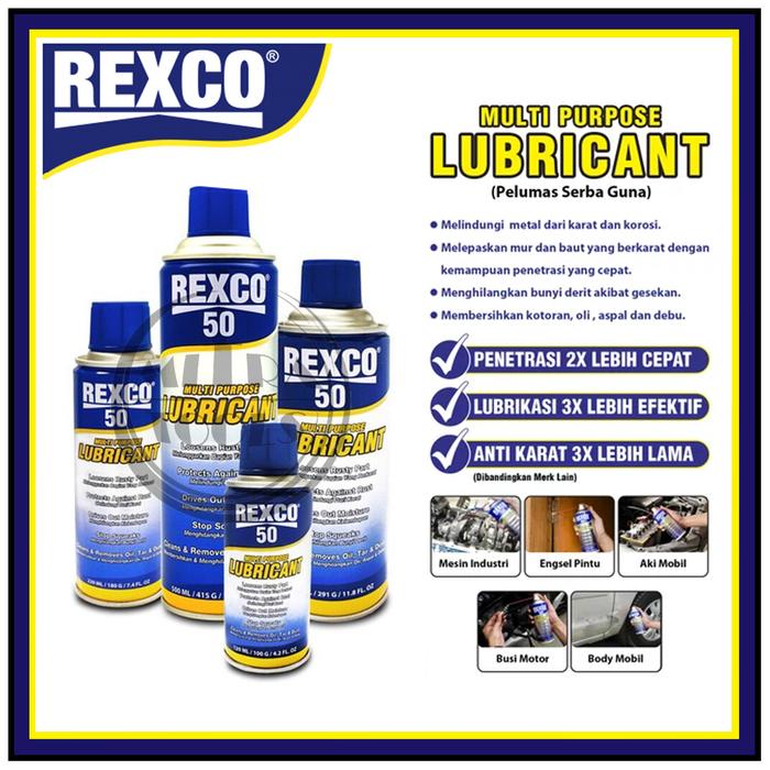 REXCO 50 Multi Purpose Lubricant Pelumas Serbaguna Anti Karat uk 120ML