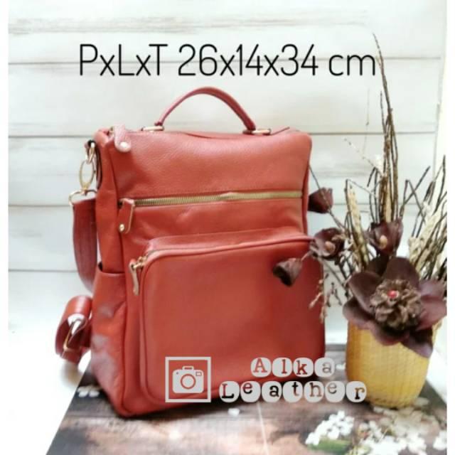 Tas Ransel Kulit Wanita Tas Garutan Backpack