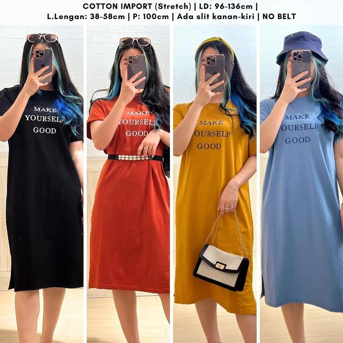 4895 Make Cotton Import Midi Dress