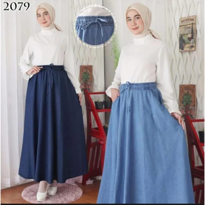 \\TERLARIS// ROK JEANS/ROK WANITA/ROK JEANS WANITA /ROK JEANS PANJANG