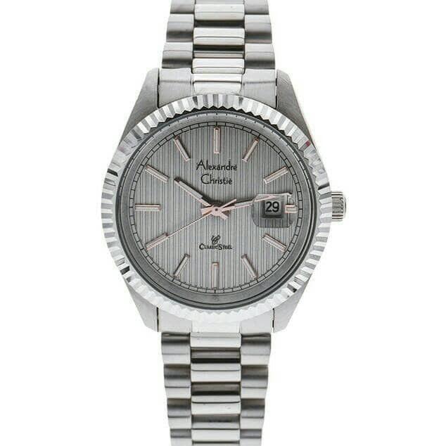 JAM TANGAN PRIA ALEXANDRE CHRISTIE AC 5004 SILVER GREY ORIGINAL