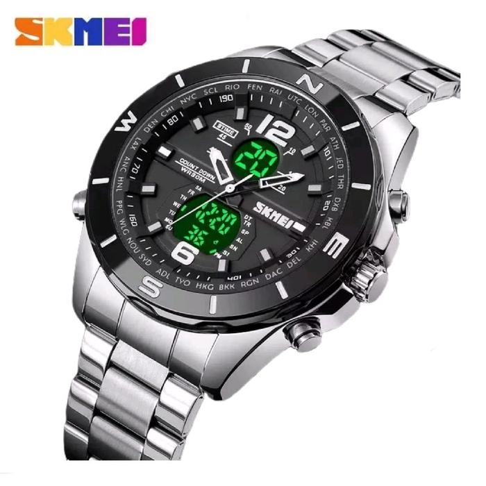 Jam Tangan Pria Dualtime SKMEI 1670 ORIGINAL Analog-Digital Tahan Air