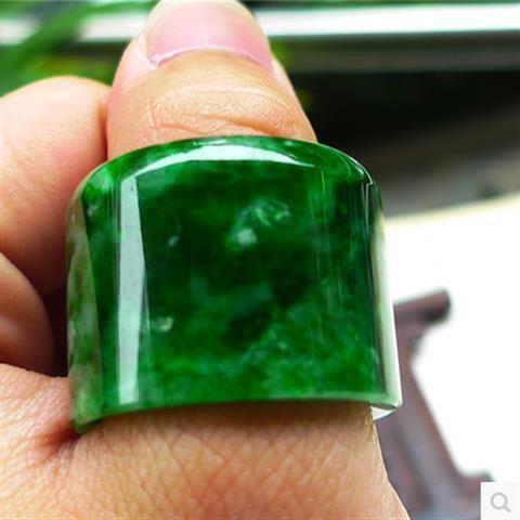 Myanmar Giok Kering Hijau Besi dragon emerald Warna Lengkap Pria s Dan