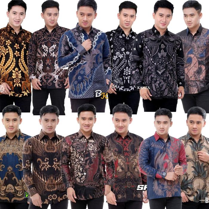 //BEST SELLER\\ Batik Pria Lengan Panjang BATIK AZMIL HRB026 motif