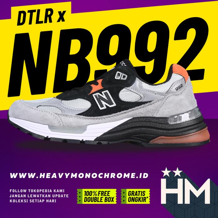 DTLR x New Balance 992 Grey Black Orange M992GBO (Size 36-46)