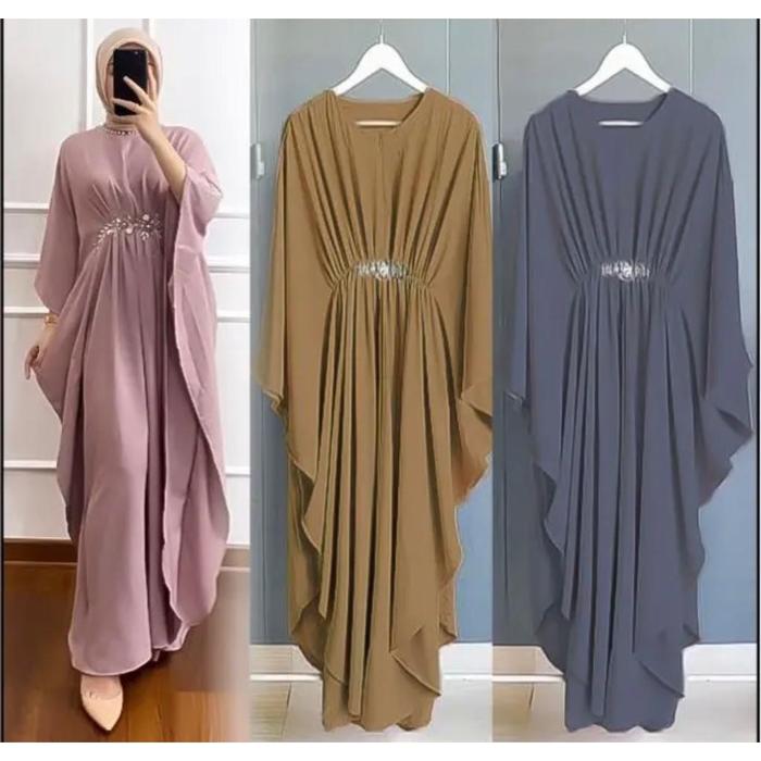 Berkualitas Allaya Kaftan Ceruty Busana Muslim Wanita Dress Kondangan