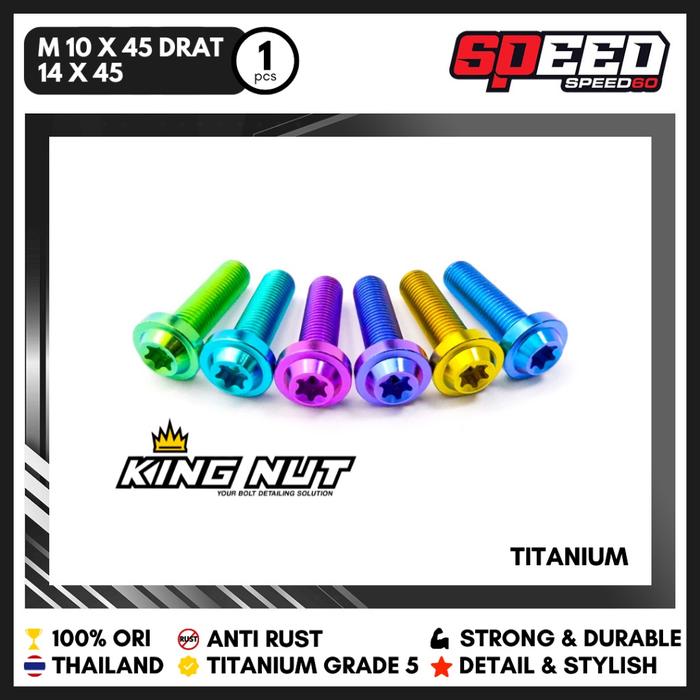 Baut M 10 x 45 Drat 14 x 45 UMB Baut Titanium Probolt Grade 5 King Nut