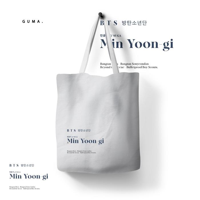 Ready Terbaru Totebag Kanvas Suga Kpop Korea Original Guma Official