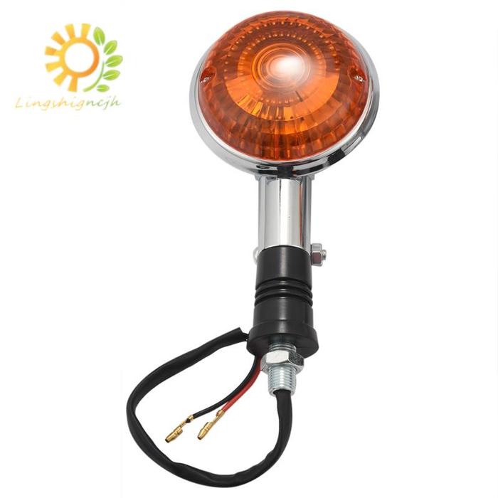 Lampu Sein Bulat Amber Motor Lensa Indikator Blinker Untuk Yamaha