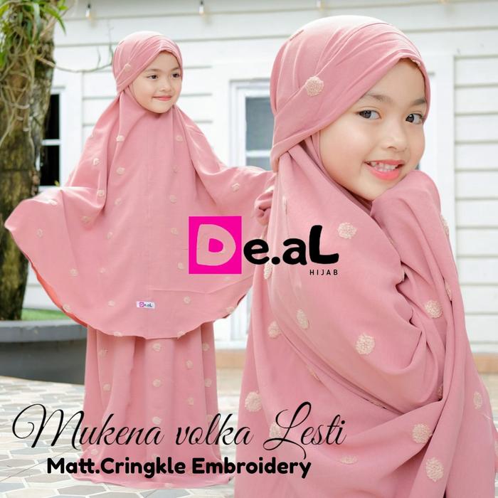 Mukena Crinkle Love Lesty Ori Azvhira / Mukena Anak Crinkle 2-6Tahun