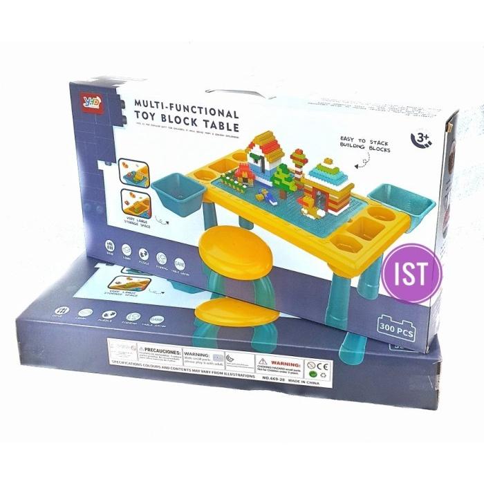 BAGUS BELI Bricks Building Block learning kids Table Chair toy 300 pcs