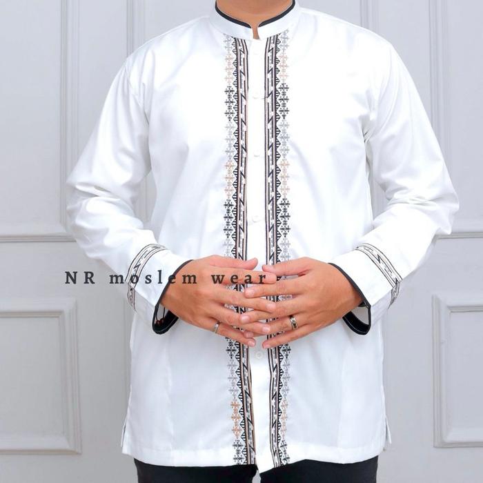 terlaris nxt) BAJU KOKO PUTIH DEWASA TANGAN PANJANG / KOKO ARRAHMAN