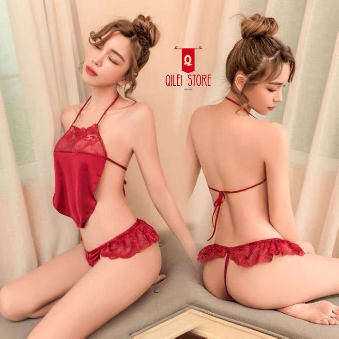 PRODUK TERBARU! Lingerie Sexy Hot Binal Cosplay Cami Sets Baju Tidur