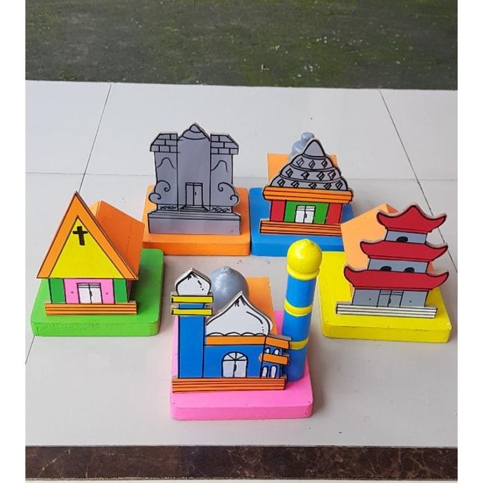 terlaris(RUDI) Maket Rumah Ibadah,Maket Tempat Ibadah,Mainan Kayu