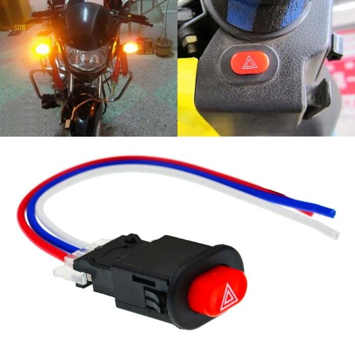 Sun Motor Double Flash Switch Hazard Saklar Lampu Tombol Flash Saklar