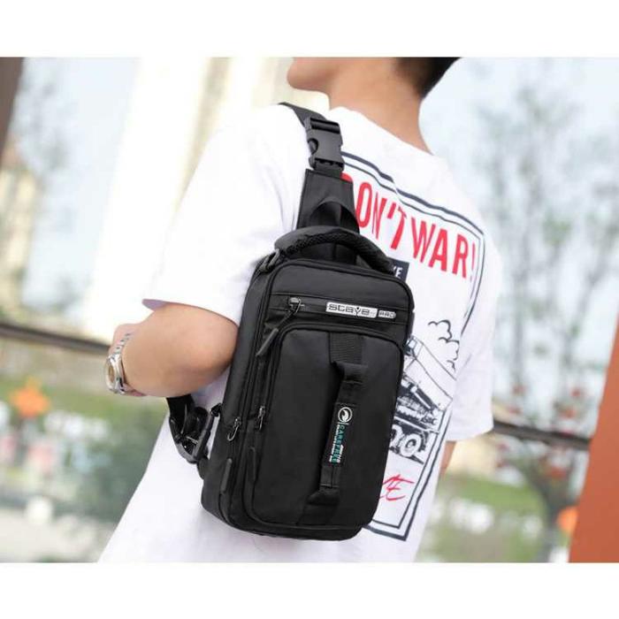 Tas Selempang Sling Bag dengan USB Charger Port - SY1001-YINCHUANG
