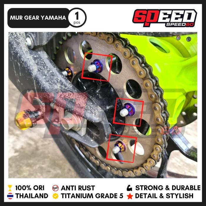 Mur Probolt Nap Gir Gear Yamaha Titanium Probolt Grade 5 King Nut
