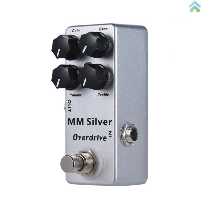 Moskyaudio MM Silver Gitar Listrik Overdrive Effect Pedal Full Metal