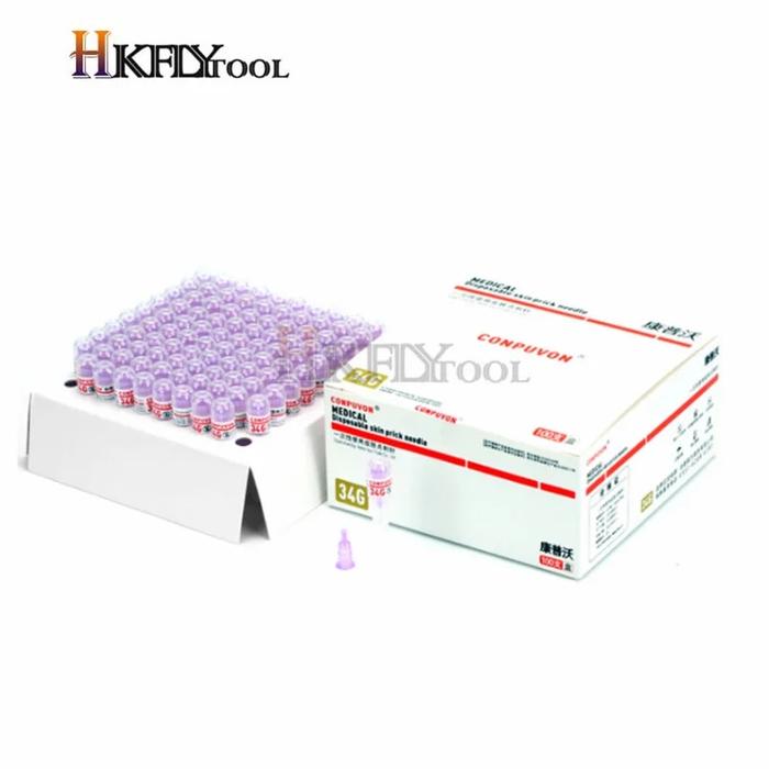 100PCS 32G 34G needle Piercing Transparent Syringe Injection glue