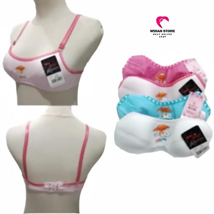 Bra Remaja Motif Jamur Bh Anak Remaja SMP SMA Tanpa Busa Bahan Katun