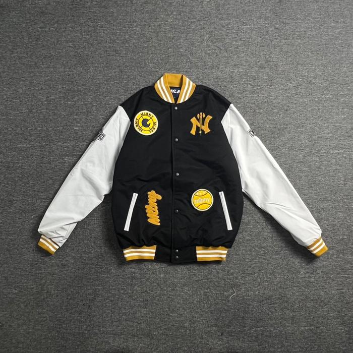 JAKET VARSITY MLBNY LOGO PACTH BORDIR