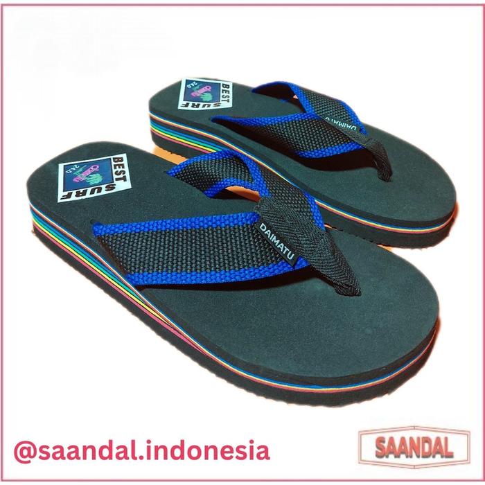 PROMO!! SANDAL JEPIT KARET TEBAL RETRO DAIMATU BEST SURF PRIA WANITA