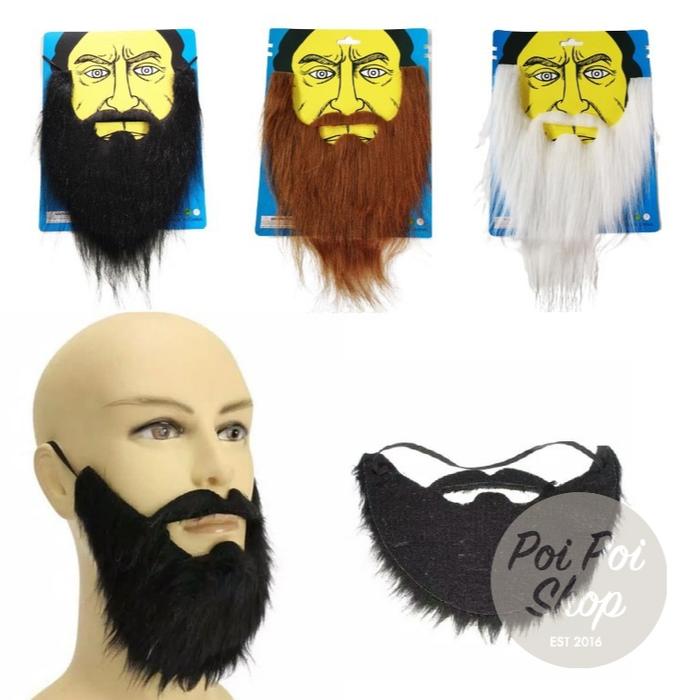 PRODUK TERBARU! Kumis Jenggot Palsu Brewok Brengos Cosplay Halloween