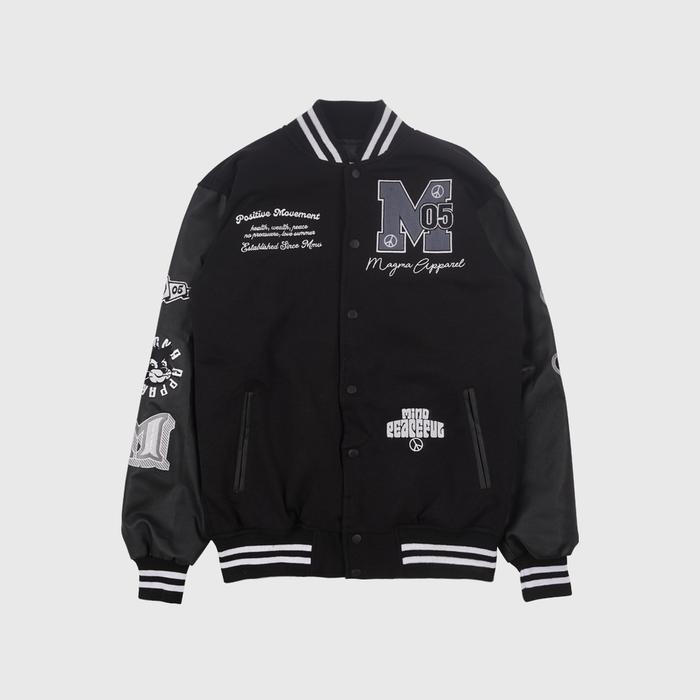 Jaket Varsity Wired 01 Hitam Magma Apparel
