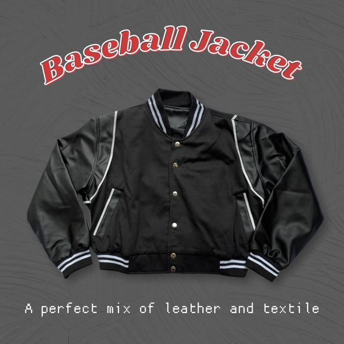 jaket varsity jaket kulit leather jacket varsity leather jacket