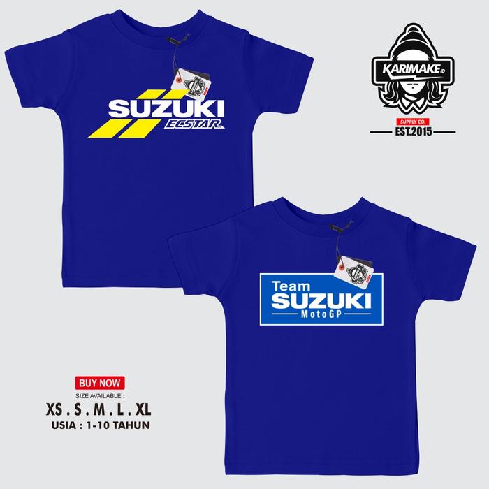 KARIMAKE Kaos Baju Anak Motogp Suzuki ECSTAR Team Kaos Otomotif