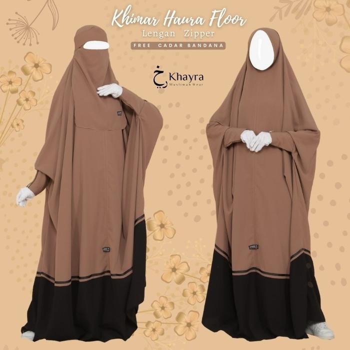KHIMAR HAURA FLOOR LENGHT KHIMAR ZIPPER FULL LIST BISBAN